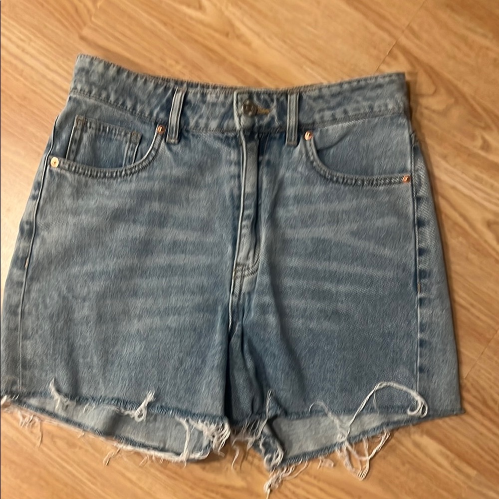 H&M high waist denim shorts